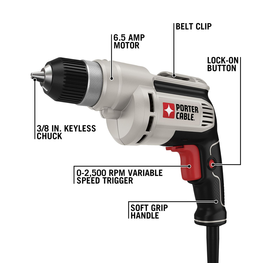 PORTER CABLE 3/8" Keyless drill