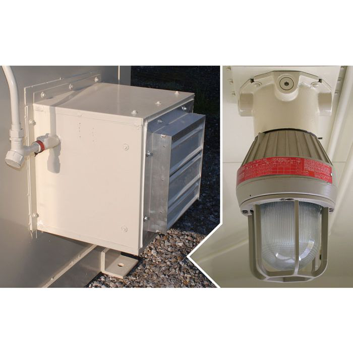 Electrical Package, Explosion Proof Interior Light and Fan for Outdoor Safety Lockers - 915501