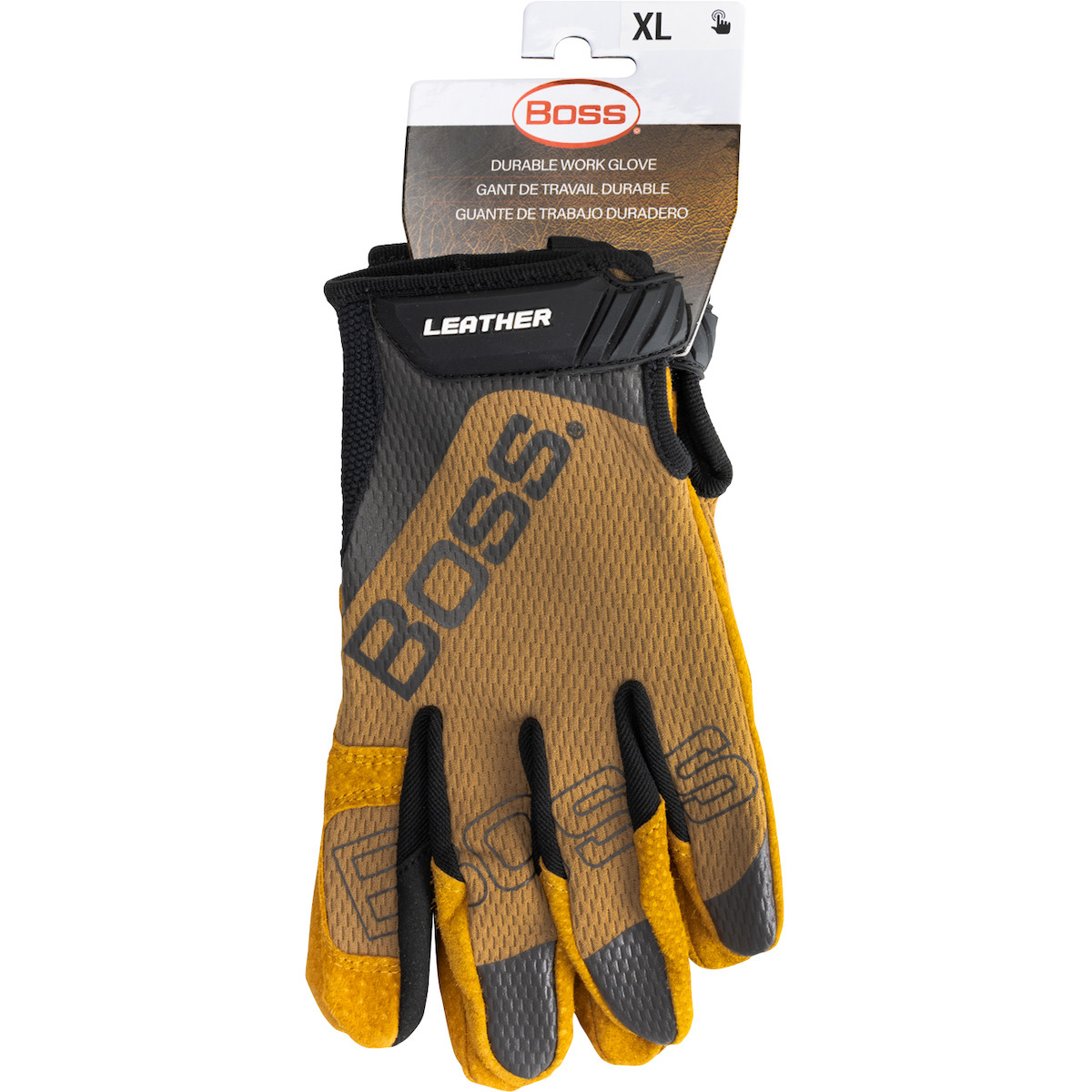 Boss® Leather 120-ML1360T  Hi Performance Glove, Size L, Brown
