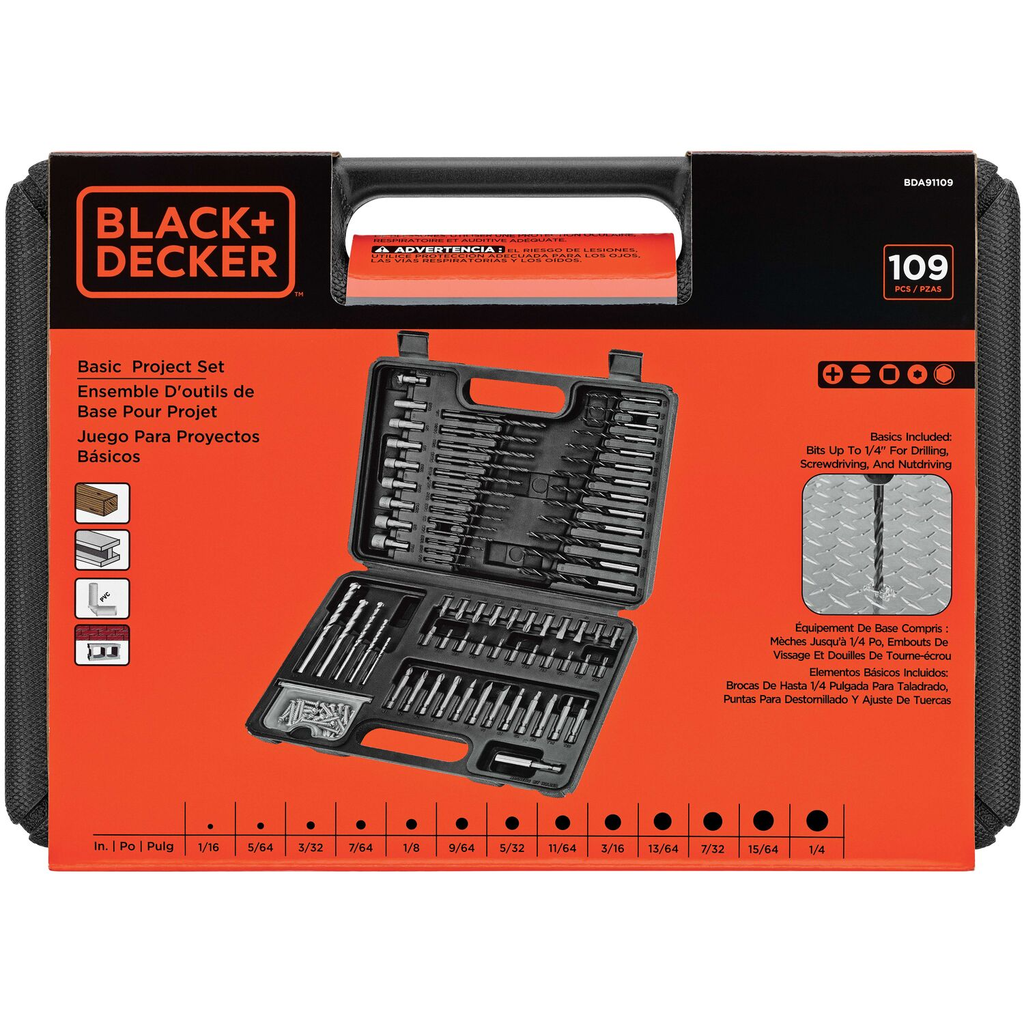 BLACK+DECKER 109 PC COMBINATION SET