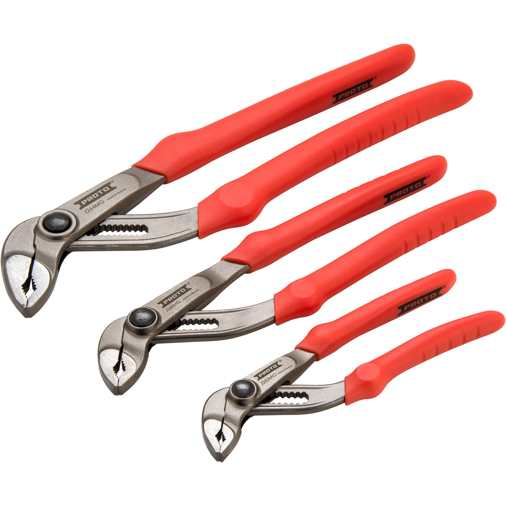 PROTO Set Pliers Multi-Grip 3 Pc