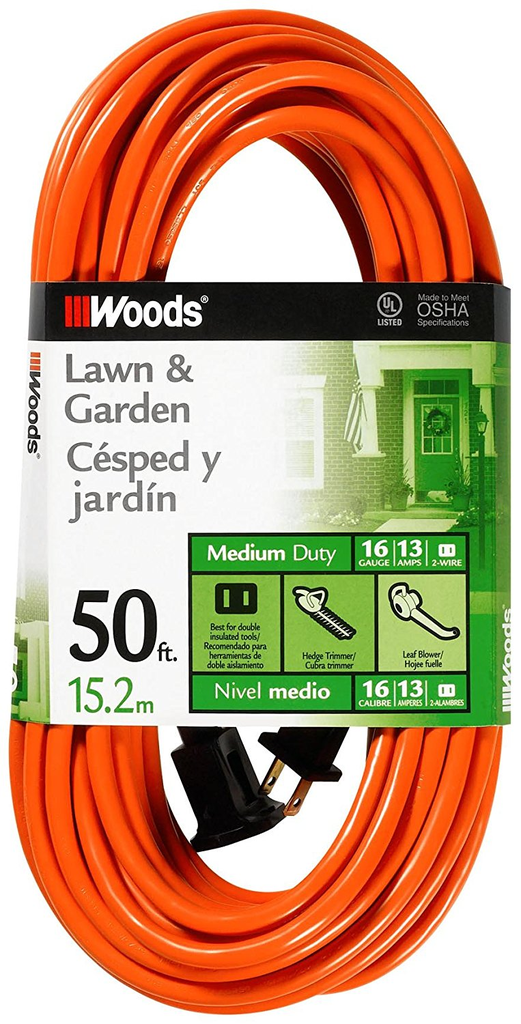 Woods CORD SET, 16/2 50' SJTW ORANGE
