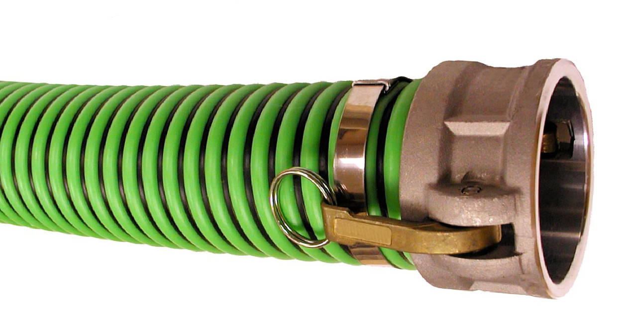 1-1/2"x20ft Cam Lock C&E Green Weatherflex Suction Hose 1/EA