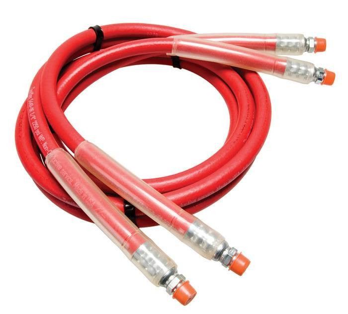 GREENLEE Two 3/8" x 8' (10 mm x 2.4 m) I.D. Hoses with 3/8" NPTF Male Ends