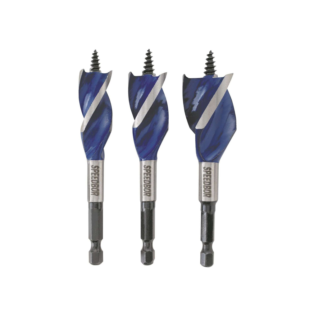 IRWIN SPEEDBOR MAX 4" OAL 3PC CLAM SET
