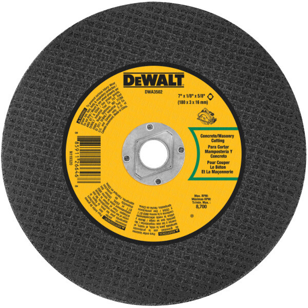 DEWALT Masonry Abrasive Blade, 7-Inch X 1/8-Inch