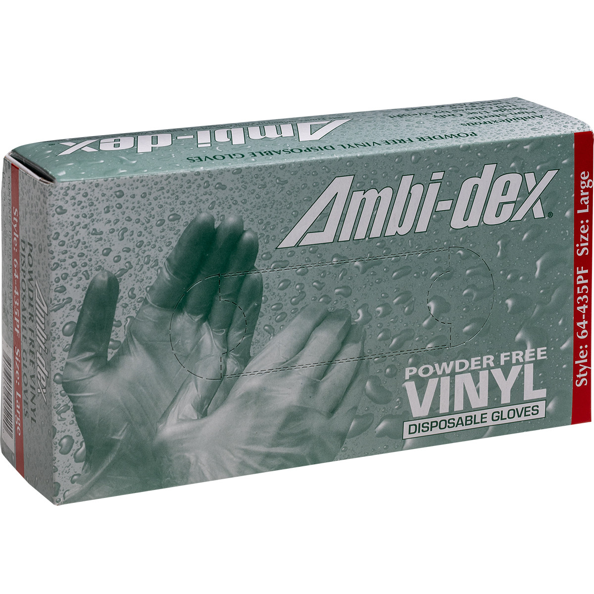 Ambi-dex® 64-435PF  Disposable Gloves, Size M, White
