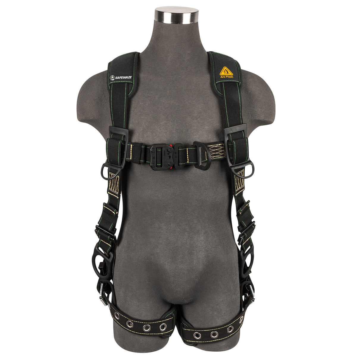 SAFEWAZE Arc Flash Full Body Harness: DE 3D, DE QC Chest, DE FD, TB Legs (M)