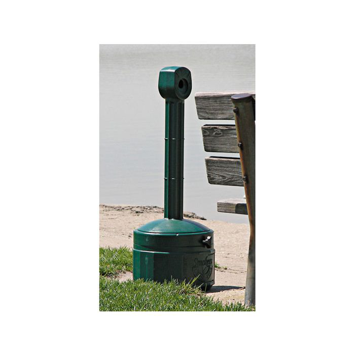 1 Gallon Plastic Outdoor Ashtray, Personal Smoker's Ceasefire®, Forest Green - 26806G