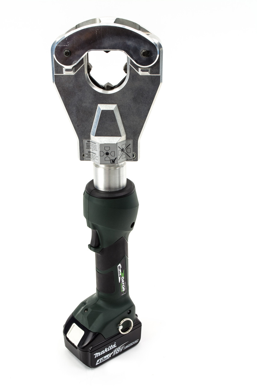 GREENLEE 6 Ton Flip Top Inline Quad Crimper, Li-Ion, Standard, 120V