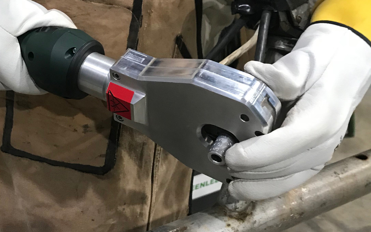 GREENLEE 6 Ton Flip Top Inline Quad Crimper, Li-Ion, Standard, 120V