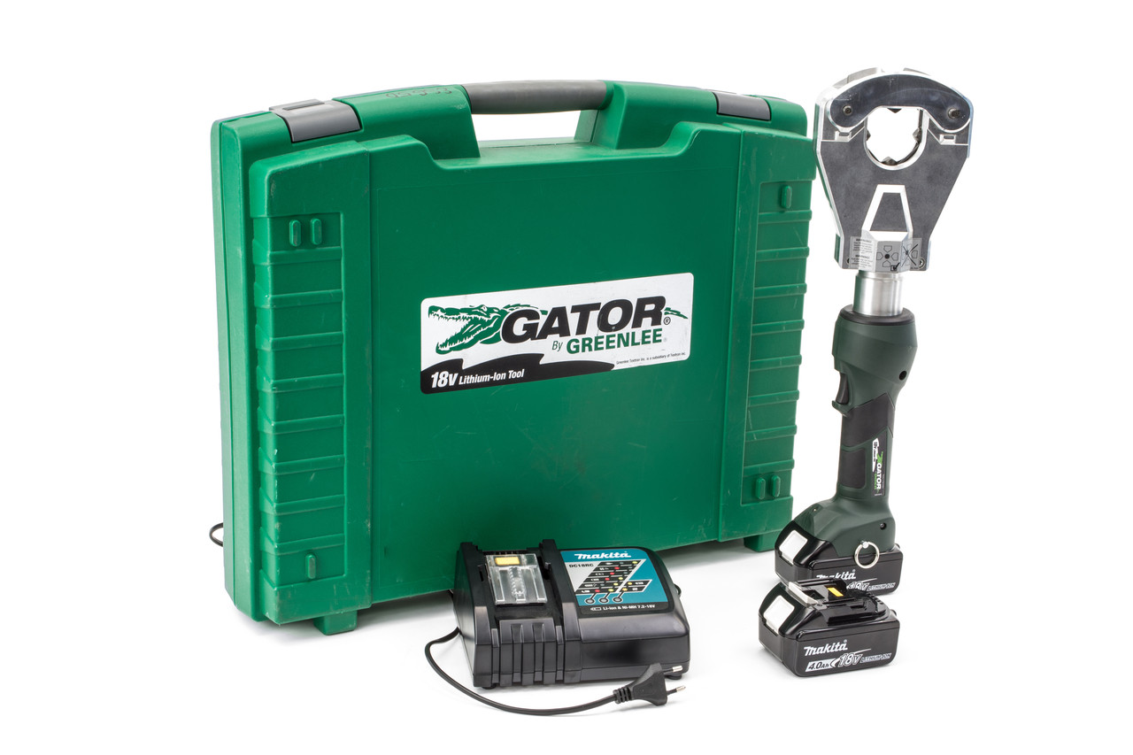 GREENLEE 6 Ton Flip Top Inline Quad Crimper, Li-Ion, Standard, 120V