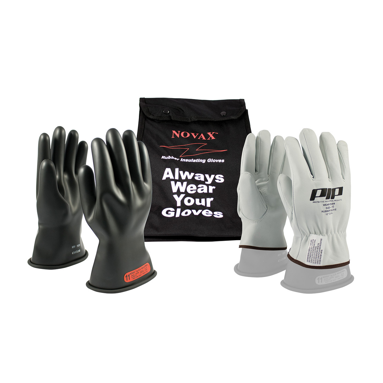 NOVAX® 150-SK-0  Insulating Glove Kit, Size 10, Black