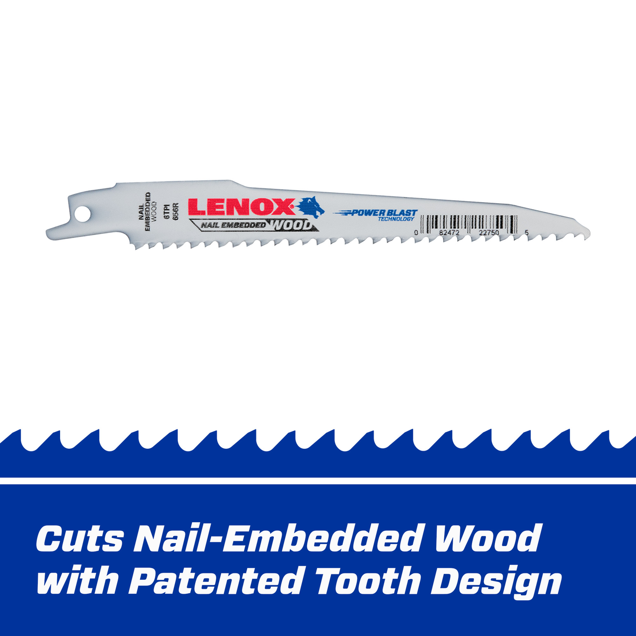 LENOX Reciprocal Saw Blades, 6" Long X 3/4" Wide X 0.050" X 6" TPi