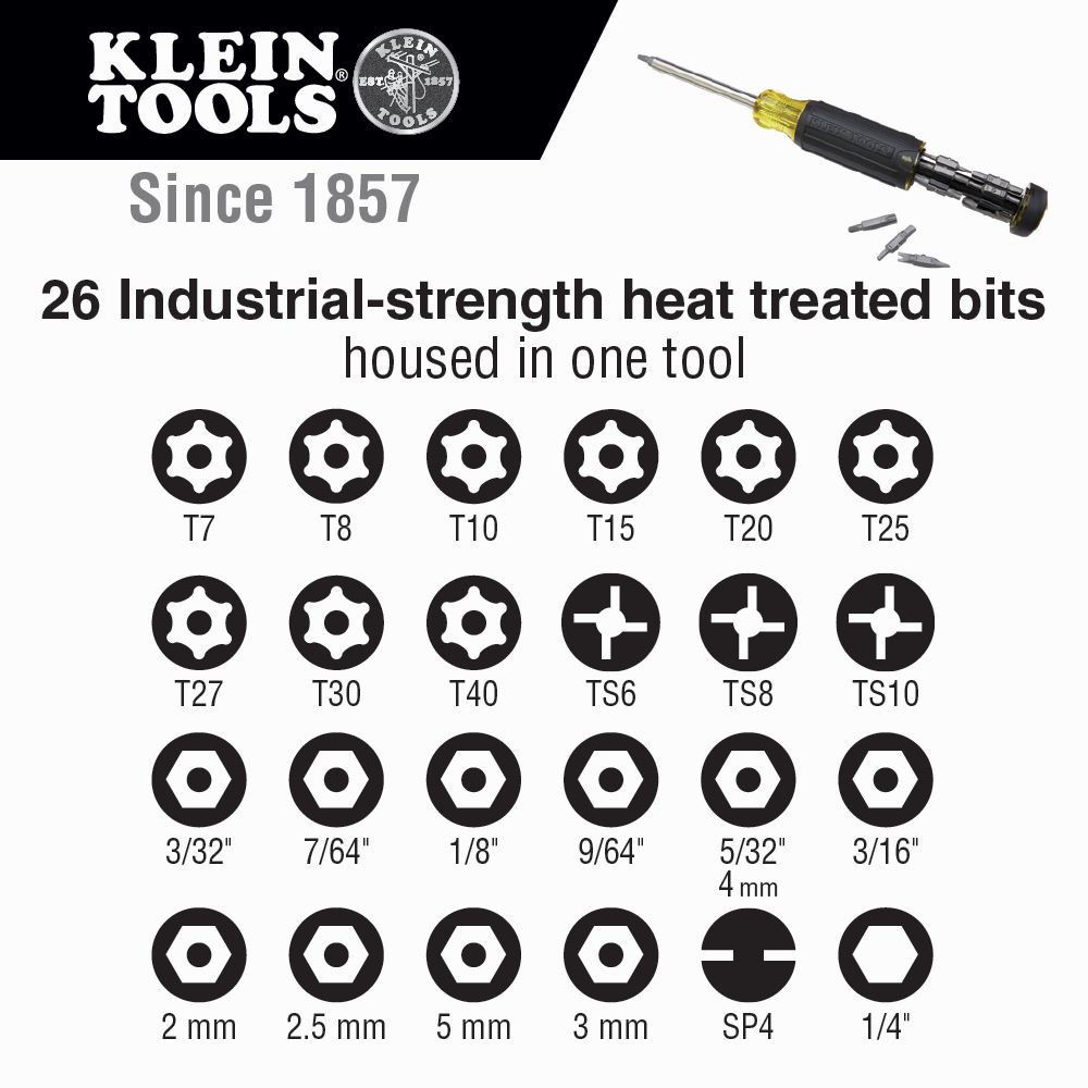 Klein 27-in-1 Multi-Bit Tamperproof Screwdriver