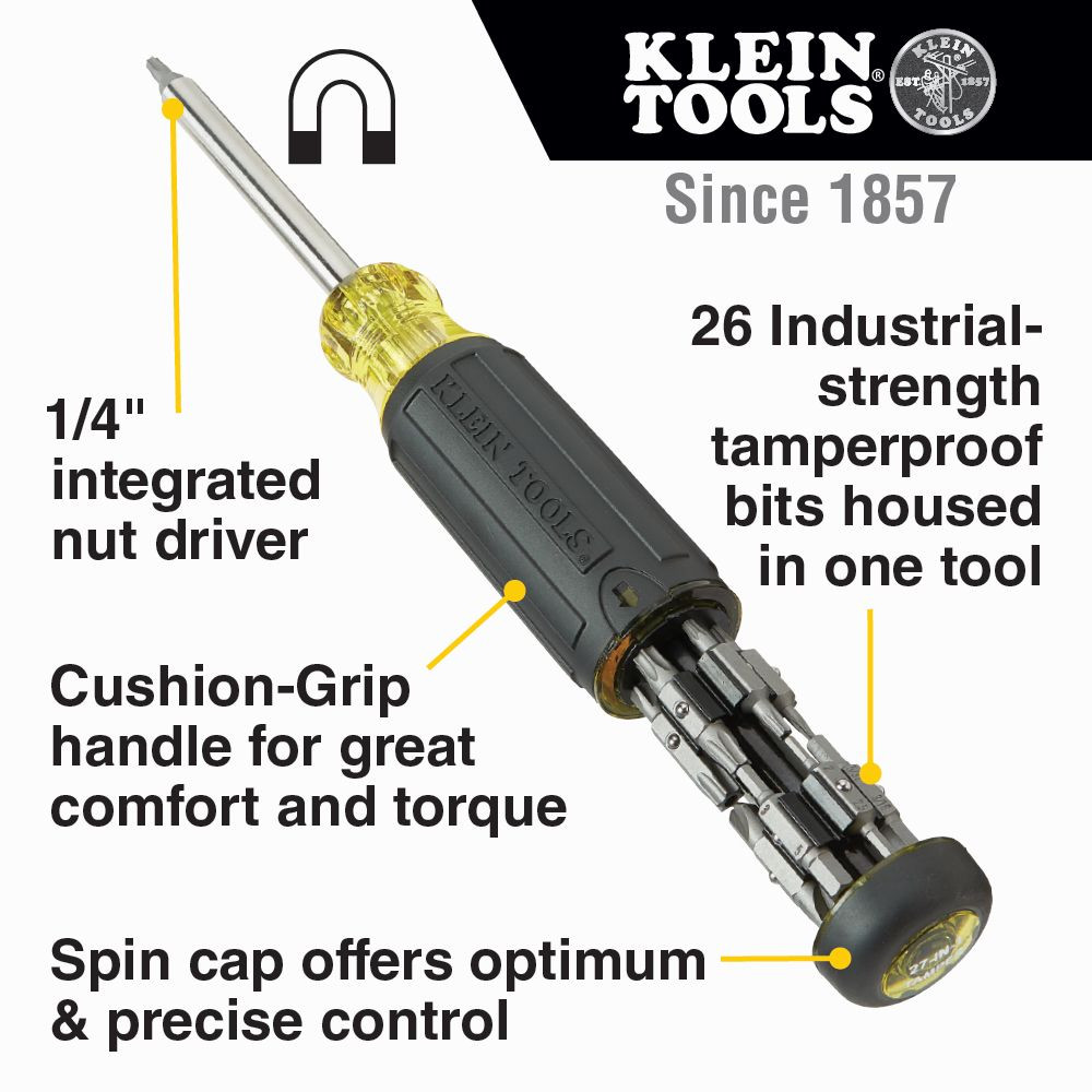 Klein 27-in-1 Multi-Bit Tamperproof Screwdriver