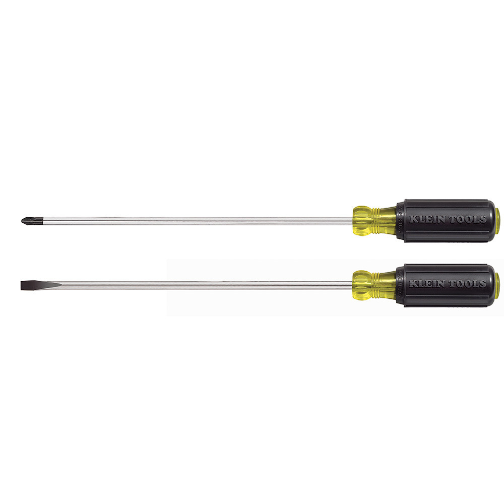 Klein 2 Piece 10" Long Blade Screwdriver Set