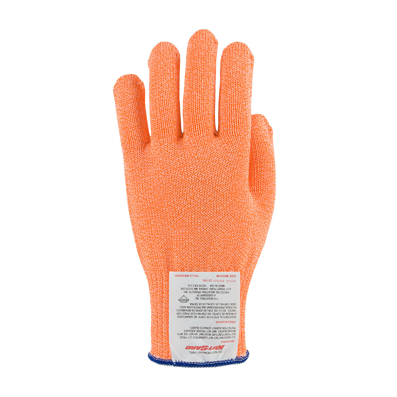 Claw Cover® 22-760OR Medium Weight Cut Resistant Gloves, Size XS, Orange, ANSI A7