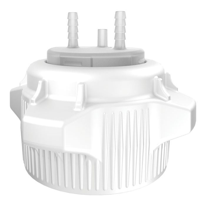 83mm Carboy Cap, Open Top with Adapter, Two 1/4" Molded-in Hose Barbs and Vent - 12859