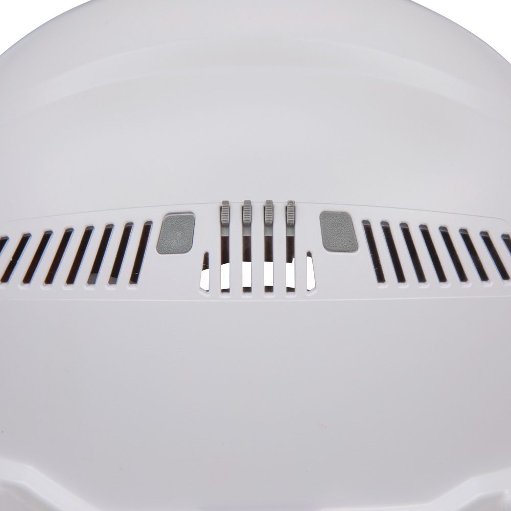 Klein Hard Hat, Vented, Full Brim with Rechargeable Headlamp, White