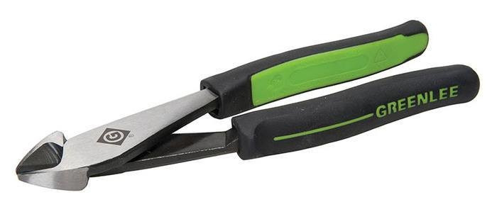 GREENLEE 8" High-Leverage Diagonal Cutting Pliers (Molded Grip)