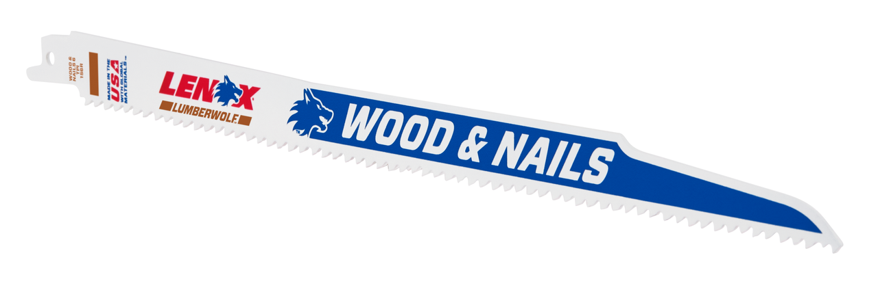 LENOX Wood Cutting Reciprocating Saw Blade With Power Blast Technology, Bi-Metal, 12-Inch, 6 TPi