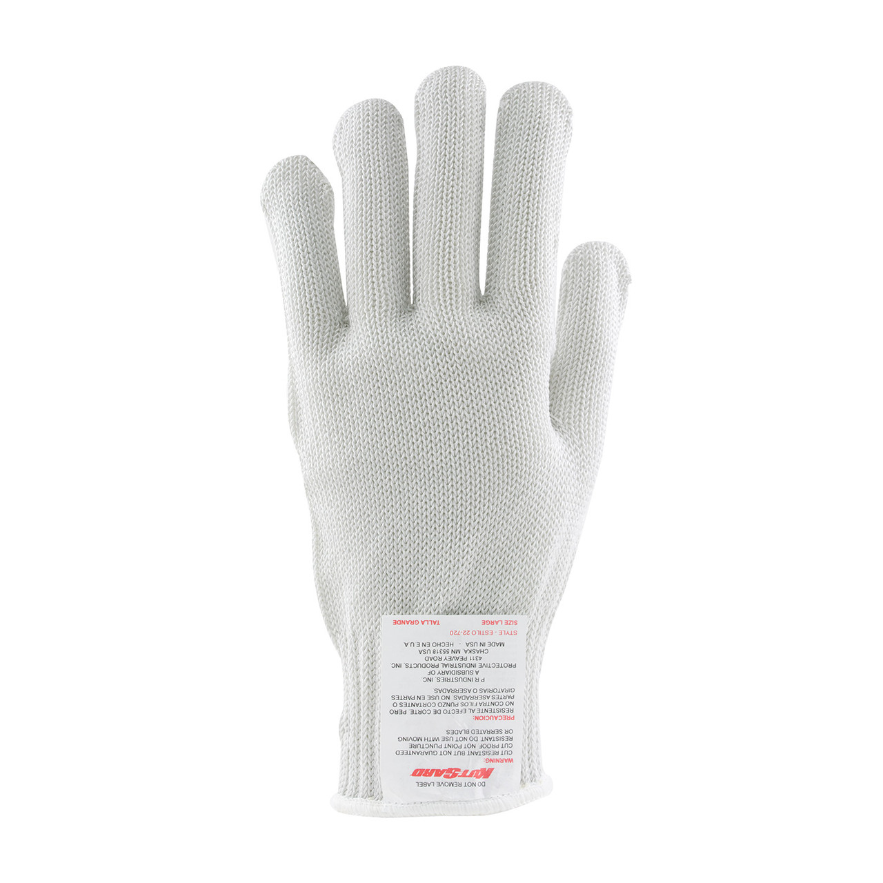 Claw Cover® 22-720 Medium Weight Cut Resistant Gloves, Size L, White, ANSI A6