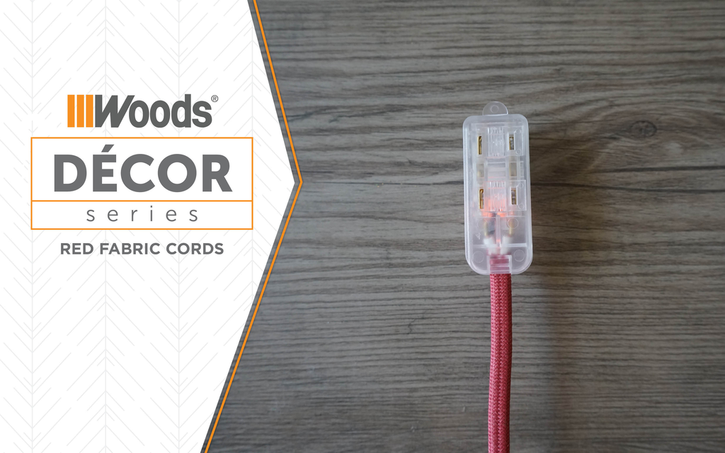 Woods INDCORD, 16/2 SPT2 8' RED LE FABRIC SL