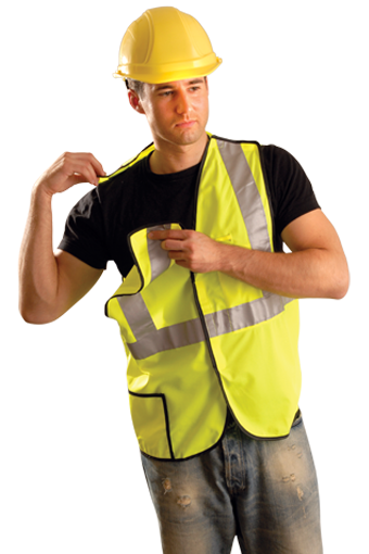 Occunomix Premium Solid 5-PT Break-Away Safety Vest 1/EA