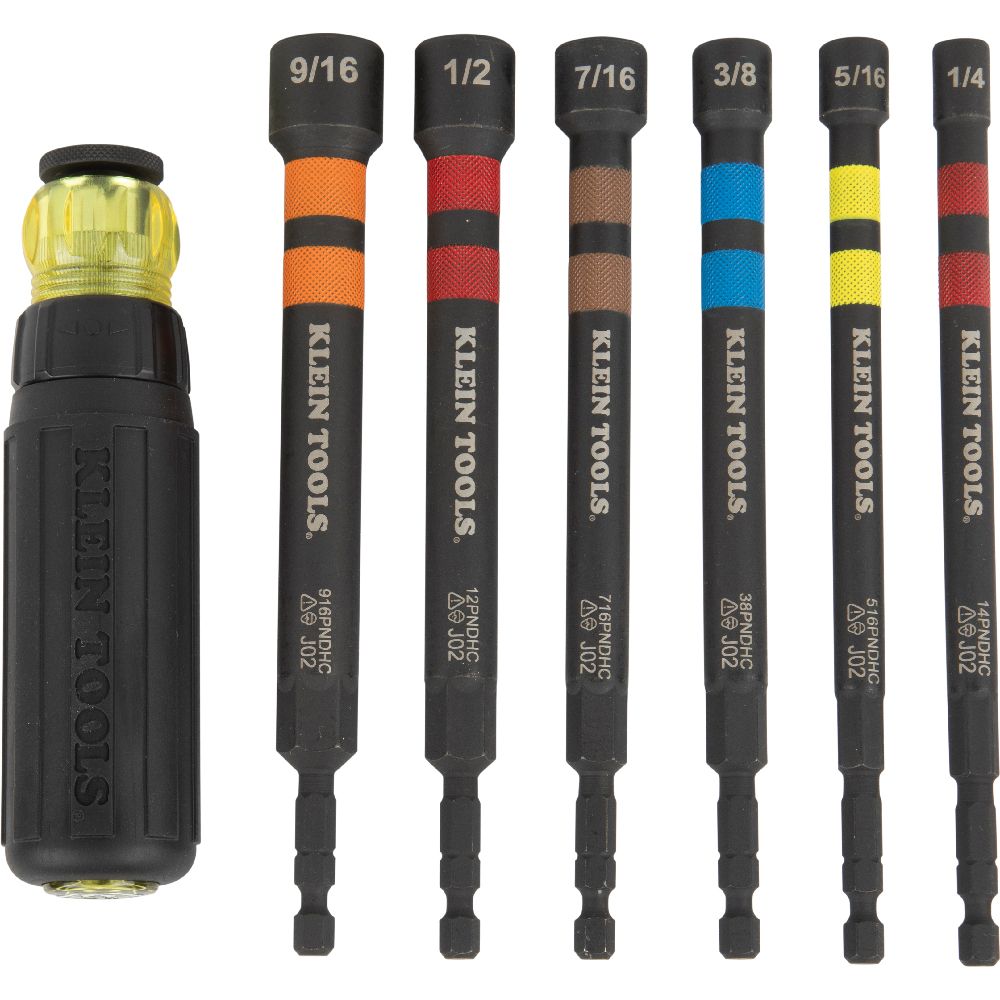 7/16-Inch Hollow Magnetic Color-Coded Power Nut Driver