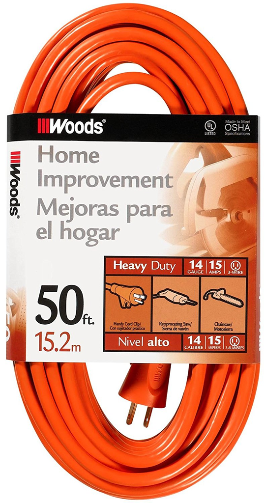 Woods CORD SET, 14/3 50' SJTW ORANGE