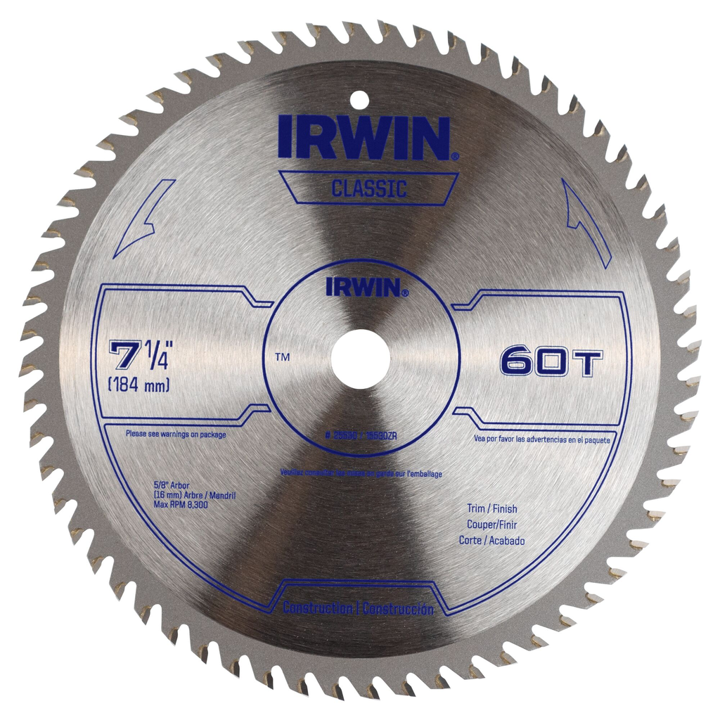 IRWIN SAW BLD 7-1/4" 60T CD