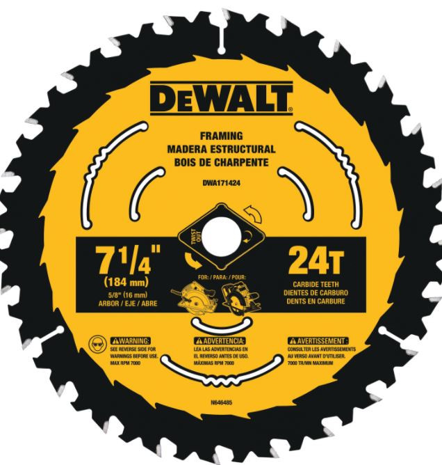 DEWALT 7-1/4 In Carbide Circular Saw Blade 40 Tooth with 5/8 in Arbor (10 Pack)