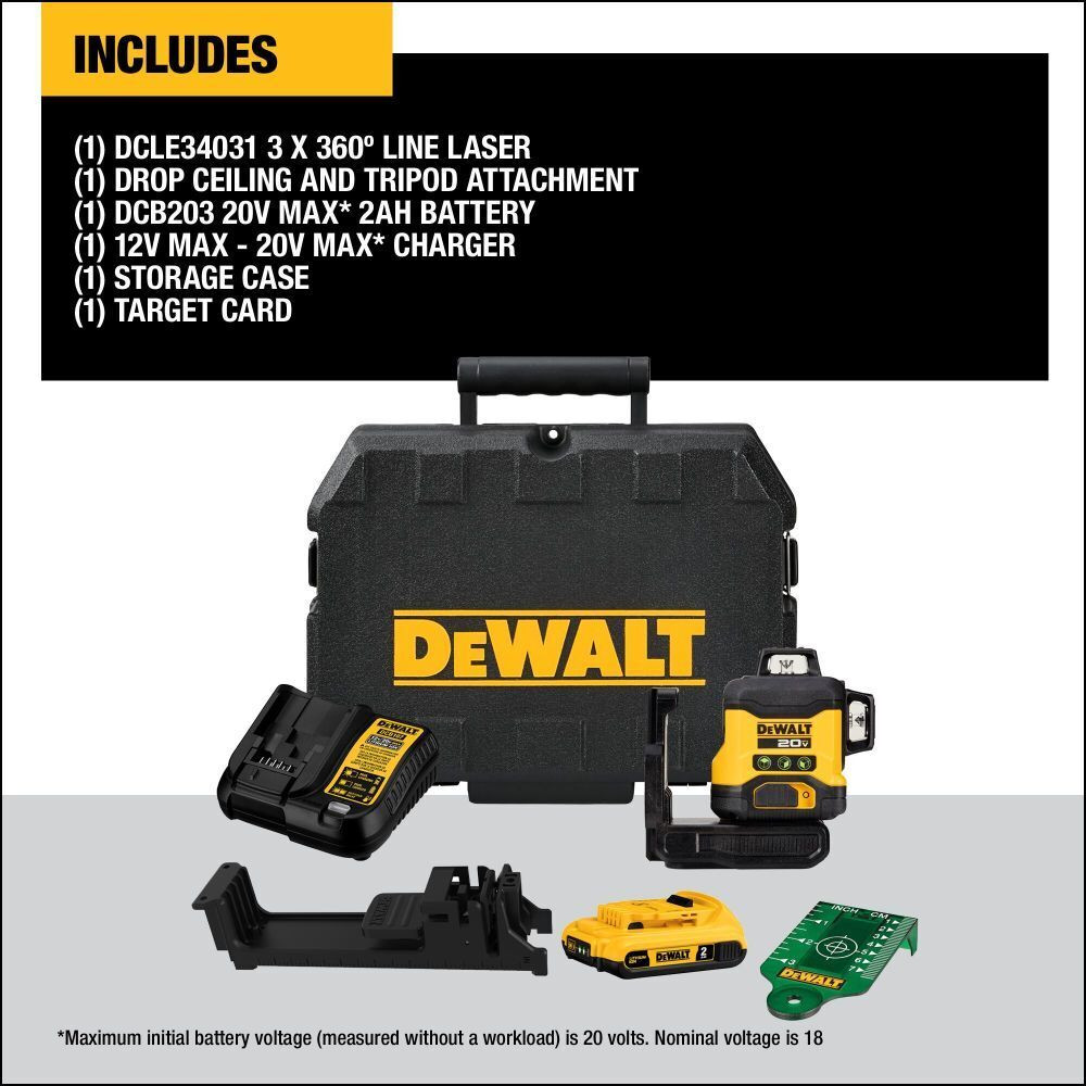 DEWALT 20V 3x360 Line Laser