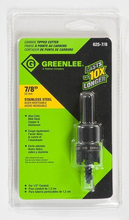 GREENLEE 7/8" Carbide-Tipped Hole Cutter