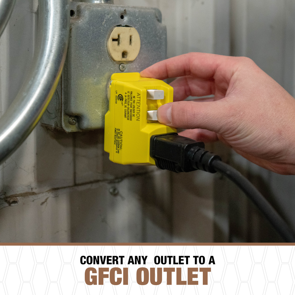 Southwire 1 Outlet Right Angle GFCI Adapter - Plug in 6/BX