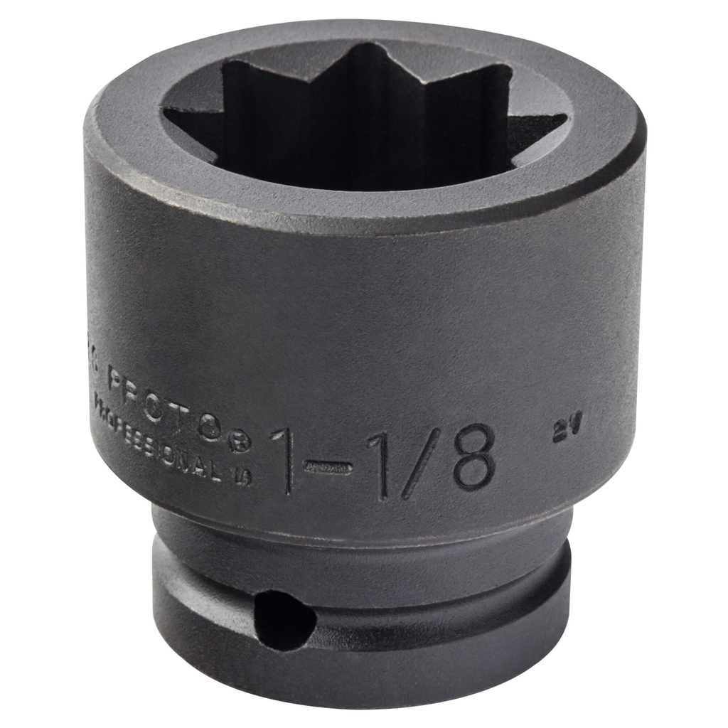 Proto® 3/4" Drive Impact Socket 1-1/8" - 8 Point 1/ea