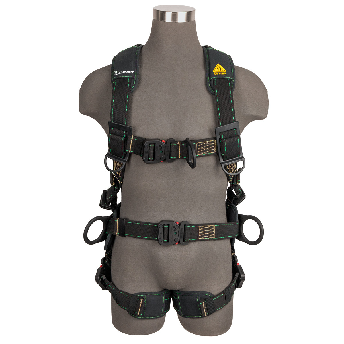 SAFEWAZE Arc Flash Construction Harness: DE 3D, DE QC Chest, DE FD, DE QC Legs (L)