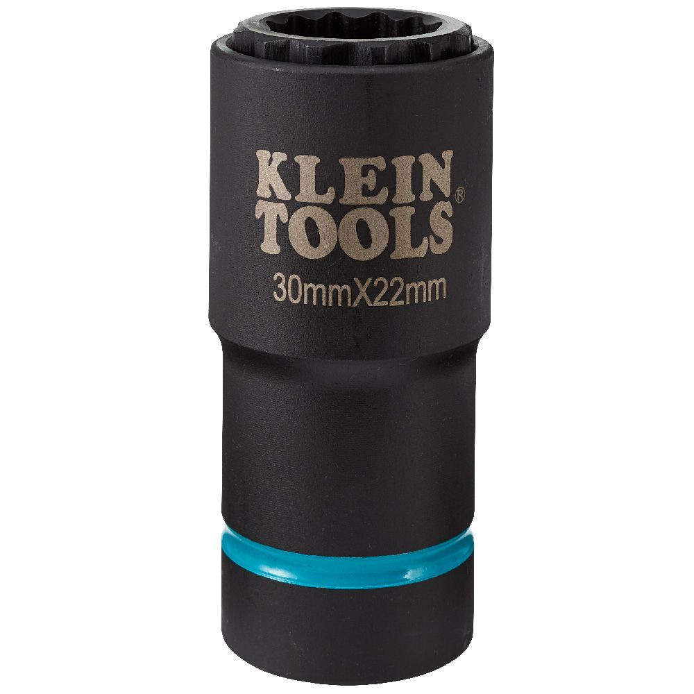 Klein 2-in-1 Metric Impact Socket, 12-Point, 30 x 22 mm