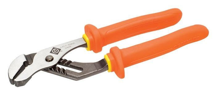 GREENLEE Pliers, Pump, 10", Insulated, Molded Handles