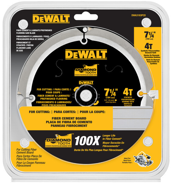 DEWALT Fiber Cement/Laminate Saw Blade, 7-1/4"