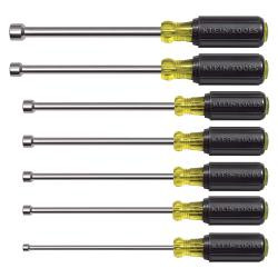 Klein Magnetic Nut Driver Set 6" Shafts, 7 Pc