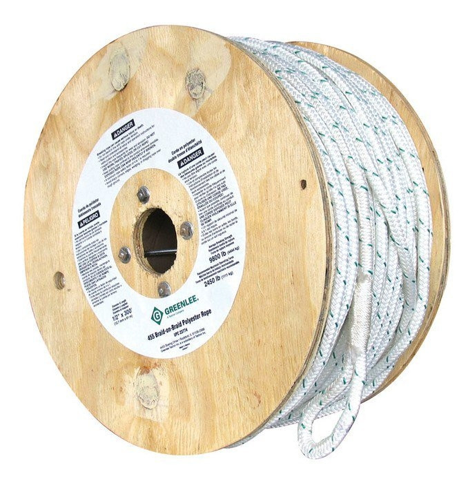 GREENLEE 1/2" X 300' Double-Braided Composite Rope