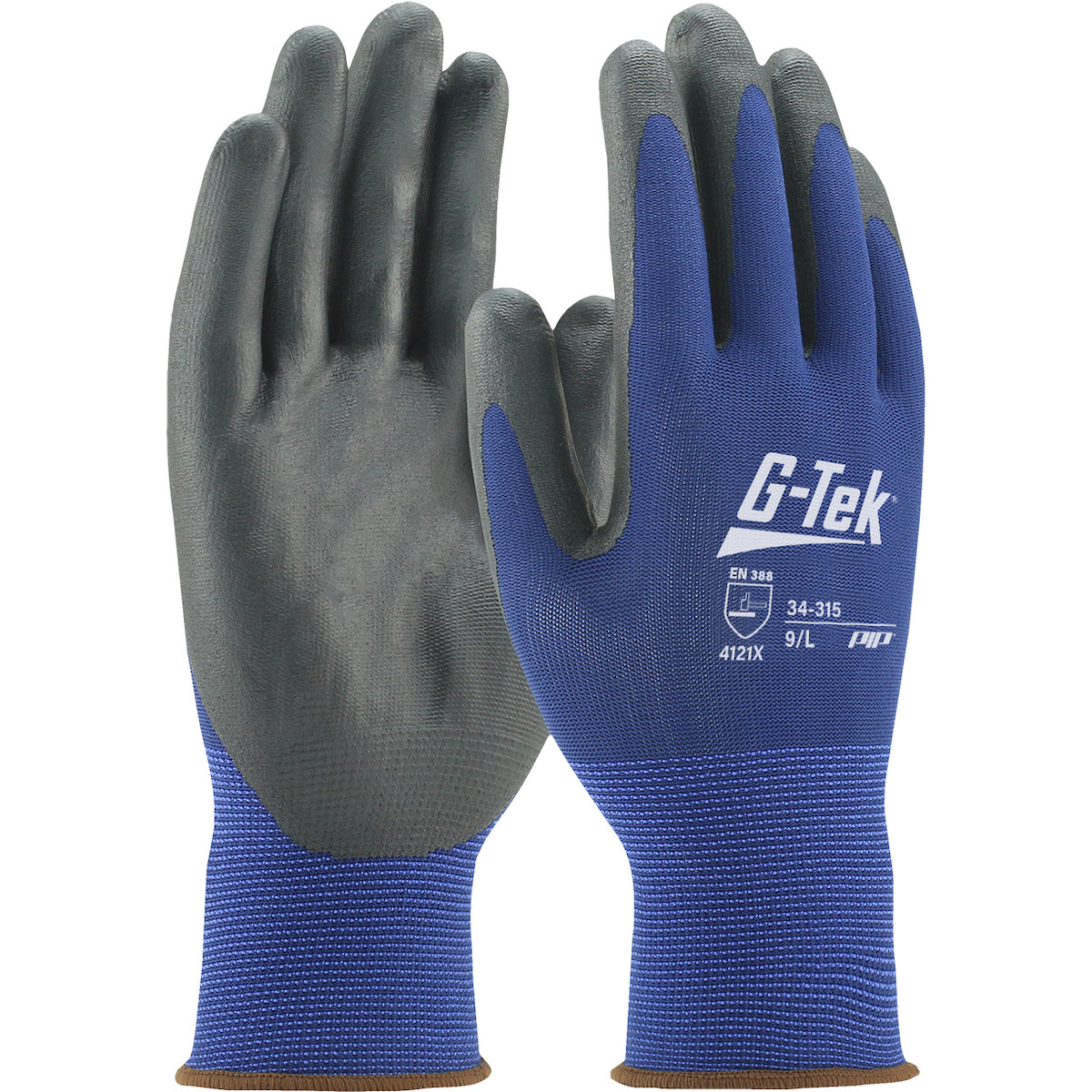 G-Tek® 34-315  SeamlessGlove Coated, Size XS, Blue