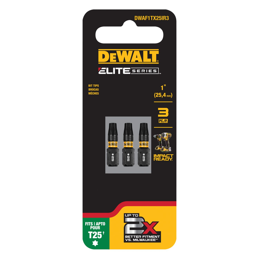 DW FLEXTORQ 3PK 1IN BITS FOR T25