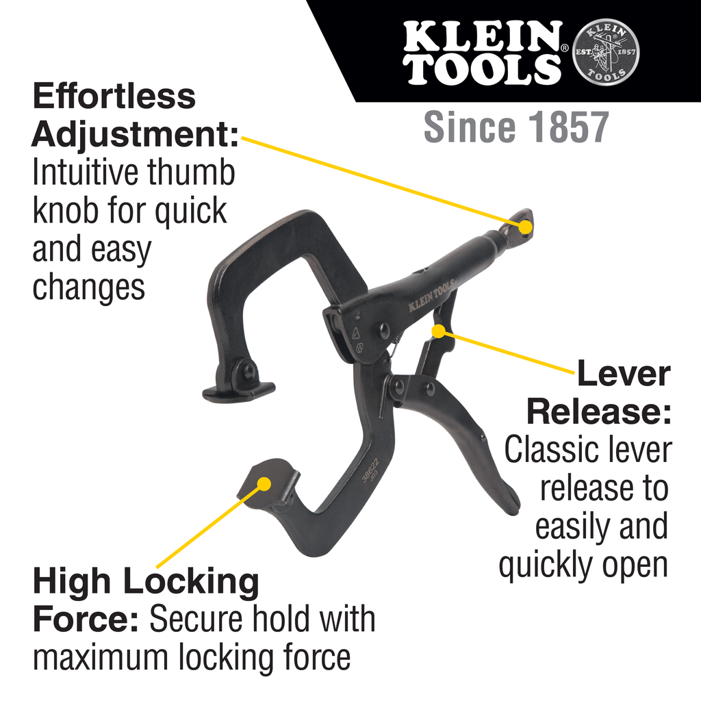 C-Clamp Locking Pliers with Swivel Jaws Set, 6- and 11-Inch, 2-Piece
