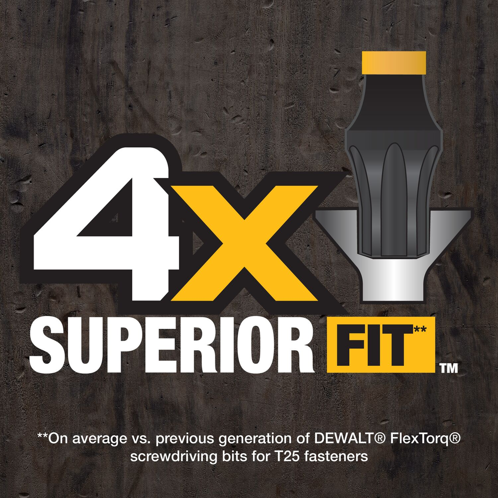 DW FLEXTORQ 1PK 6IN BIT FOR T25