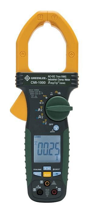 GREENLEE Industrial Clamp Meter, 1000V, 1000A, Calibrated
