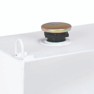 JOBOX 103 Gallon White L-Shaped Steel Liquid Transfer Tank for Trucks