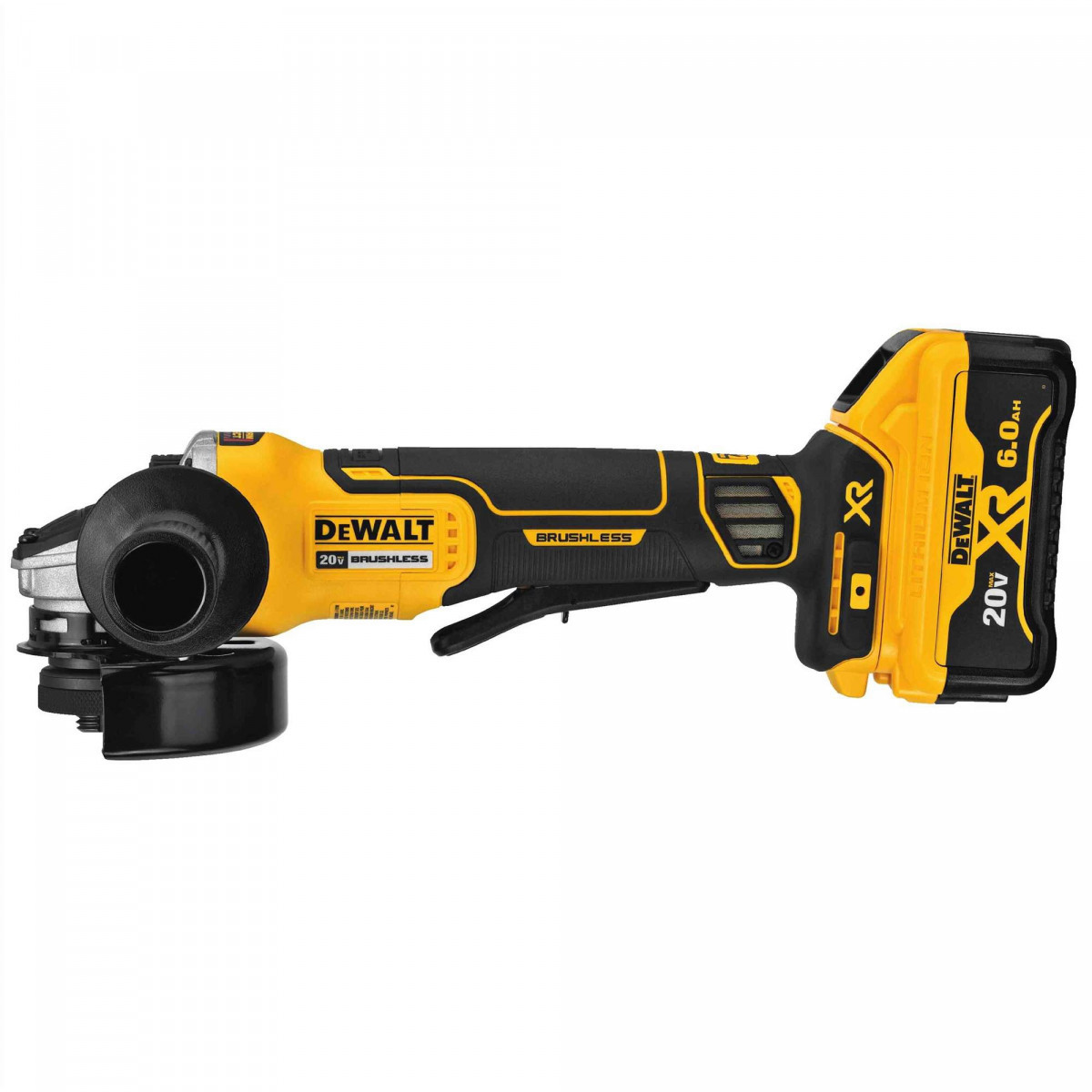 DEWALT 20V MAX* XR Angle Grinder Tool Kit, 4-1/2-Inch, Paddle Switch with Kickback Brake